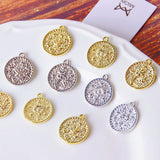 50pcs Cartoon Flowers Alloy Locket Charms DIY Earring Accessory
