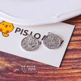 50pcs Cartoon Flowers Alloy Locket Charms DIY Earring Accessory