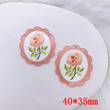 50pcs Cartoon Flowers Geometry Acrylic Beads DIY Jewelry Earring Accessory