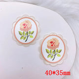 50pcs Cartoon Flowers Geometry Acrylic Beads DIY Jewelry Earring Accessory