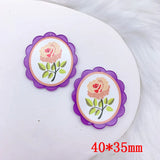 50pcs Cartoon Flowers Geometry Acrylic Beads DIY Jewelry Earring Accessory