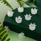 50pcs Cartoon Flowers Acrylic Lily Beads DIY Jewelry Earring/Pendant Accessory