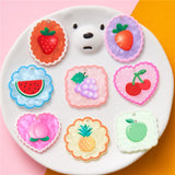 50pcs Fruit Pattern Print Acrylic Beads DIY Earring Accessory