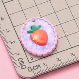 50pcs Fruit Pattern Print Acrylic Beads DIY Earring Accessory