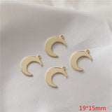 50pcs Moon Shape Copper Floating Locket Charms for DIY Jewelry Earring/Garment