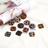 50pcs Leopard Print Cartoon Flatback Beads DIY Jewelry Earring Accessory