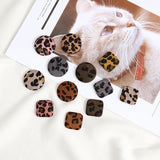 50pcs Leopard Print Cartoon Flatback Beads DIY Jewelry Earring Accessory