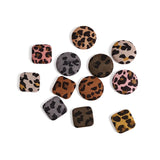 50pcs Leopard Print Cartoon Flatback Beads DIY Jewelry Earring Accessory