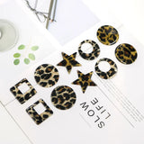 50pcs Leopard Print Acrylic Beads DIY Jewelry Earring Accessory