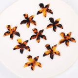 50pcs Leopard Print Acrylic Beads DIY Jewelry Earring Pendant Accessory