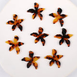 50pcs Leopard Print Acrylic Beads DIY Jewelry Earring Pendant Accessory