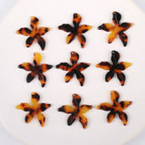 50pcs Leopard Print Acrylic Beads DIY Jewelry Earring Pendant Accessory