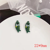50pcs/lot Cartoon Fish Alloy Floating Locket Charms DIY Jewelry Accessory