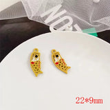 50pcs/lot Cartoon Fish Alloy Floating Locket Charms DIY Jewelry Accessory