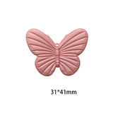 50pcs Rubber Paint Butterfly Resin Beads DIY Earring Accessory