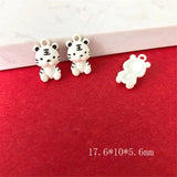50pcs Tiger Shape Floating Locket Charms DIY Jewelry Accessory