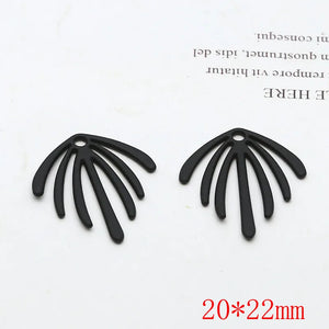 50pcs/lot Cartoon Leaves Fireworks Acrylic Charms DIY Earring/Garment Accessory