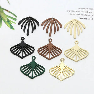 50pcs/lot Cartoon Leaves Fireworks Acrylic Charms DIY Earring/Garment Accessory