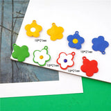 50pcs Cartoon Flowers Alloy Charms for DIY Jewelry Earrings/Garments