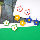 50pcs Cartoon Flowers Alloy Charms for DIY Jewelry Earrings/Garments