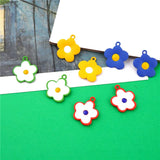 50pcs Cartoon Flowers Alloy Charms for DIY Jewelry Earrings/Garments