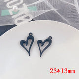 50pcs Cartoon Hearts Alloy Floating Locket Charms DIY Jewelry Accessory