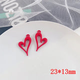 50pcs Cartoon Hearts Alloy Floating Locket Charms DIY Jewelry Accessory
