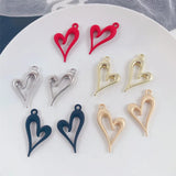 50pcs Cartoon Hearts Alloy Floating Locket Charms DIY Jewelry Accessory