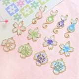 50pcs Cartoon Flowers/Cats Floating Locket Charms Earring Accessory