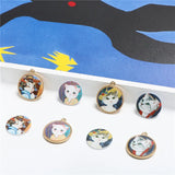 50pcs Cat Pattern Resin Beads DIY Jewelry Accessory