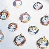 50pcs Cat Pattern Resin Beads DIY Jewelry Accessory
