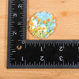 50pcs Oil Painting Oval Shape Acrylic Beads DIY Earring/Garment Pendant