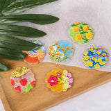 50pcs Oil Painting Oval Shape Acrylic Beads DIY Earring/Garment Pendant