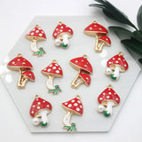 50pcs/lot Mushroom Shape Floating Locket Charms DIY Jewelry Accessory