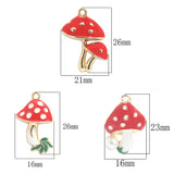 50pcs/lot Mushroom Shape Floating Locket Charms DIY Jewelry Accessory