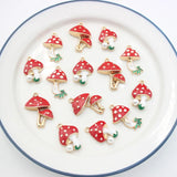 50pcs/lot Mushroom Shape Floating Locket Charms DIY Jewelry Accessory