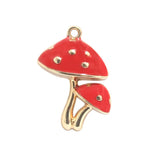 50pcs/lot Mushroom Shape Floating Locket Charms DIY Jewelry Accessory