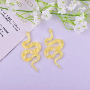 50pcs Snakes Shape Acrylic Beads DIY Jewelry Earring Pendant Accessory