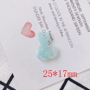 50pcs Animal Cats Shape Acrylic Beads DIY Jewelry Earring Pendants