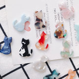 50pcs Animal Cats Shape Acrylic Beads DIY Jewelry Earring Pendants