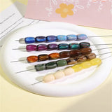 50pcs Resin Barrel Shape Beads DIY Jewelry Earring Accessory