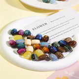 50pcs Resin Barrel Shape Beads DIY Jewelry Earring Accessory
