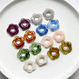 50pcs Resin Beads Cartoon Flowers Shape DIY Jewelry Earring Accessory
