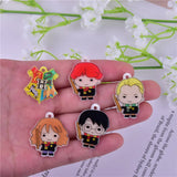 50pcs Cartoon Girls/Boys Shape Acrylic Beads DIY Jewelry Earring/Garment Pendant