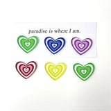 50pcs Cartoon Hearts Acrylic Beads DIY Jewelry Earring Garment Pendant