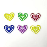 50pcs Cartoon Hearts Acrylic Beads DIY Jewelry Earring Garment Pendant