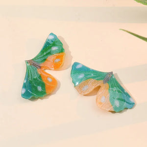 50pcs/lot Cartoon Leaves Acrylic Beads DIY Jewelry, Earring & Garment Pendant