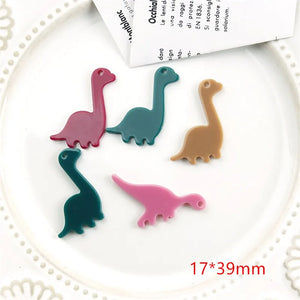 50pcs Animal Dinosaur Dragon Acrylic Beads for DIY Jewelry Earring Pendant