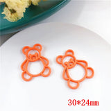 50pcs Bears Shape Alloy Floating Locket Charms DIY Jewelry Earring Accessory