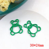50pcs Bears Shape Alloy Floating Locket Charms DIY Jewelry Earring Accessory